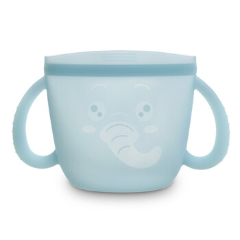 Snack-N-Seal Silicone Pouch - Ella Elephant (Mist Blue)